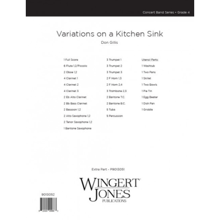 Gillis, Don - Variations On A Kitchen Sink - Full Score