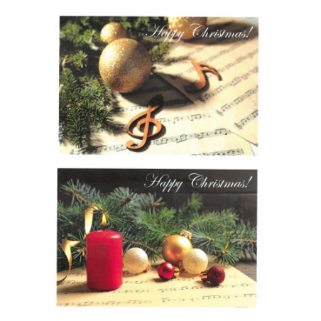 Music and Candles Christmas Cards