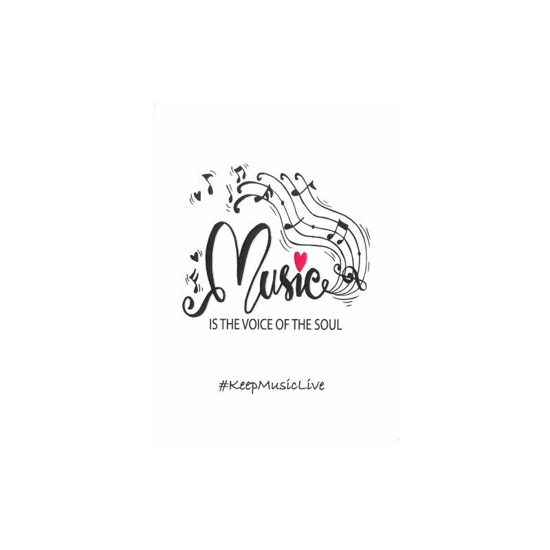 Help Musicians Charity Card: Music is the voice of the soul - Keep Music Live (pack of 6 cards)