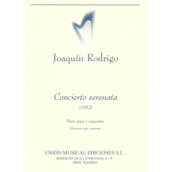 Rodrigo: Concierto Serenata Para Arpa Y Orquesta (Miniature Score)