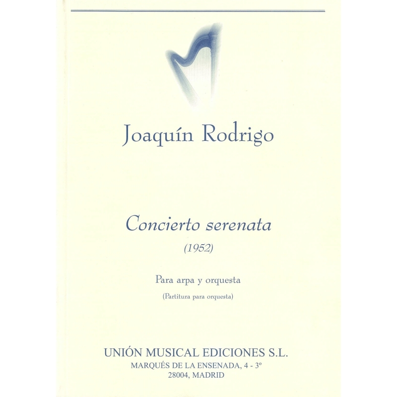 Rodrigo: Concierto Serenata Para Arpa Y Orquesta (Miniature Score)