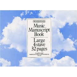 Music Manuscript Book: 4 Stave 32 Pages Large