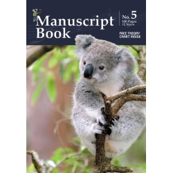 Koala Manuscript No. 5 - A4 Pad with holes, 96 pages, 12 Stave