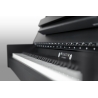 Wilhelm Schimmel W114M Modern Upright Piano in Super Matte Black with Chrome Fittings