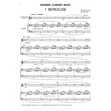 Modern clarinet music online