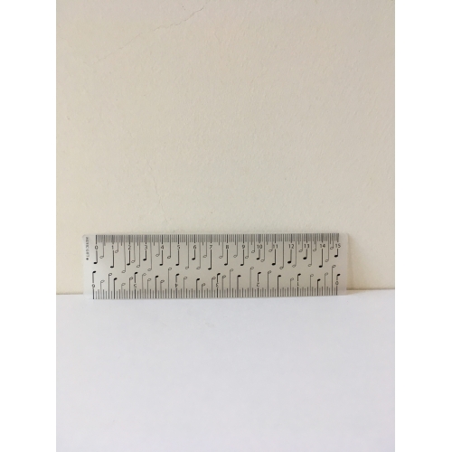 Ruler - quater notes, 15 cm 