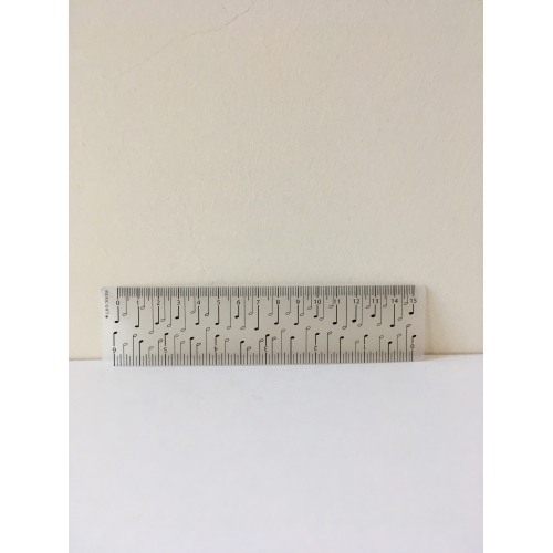 Ruler - quater notes, 15 cm