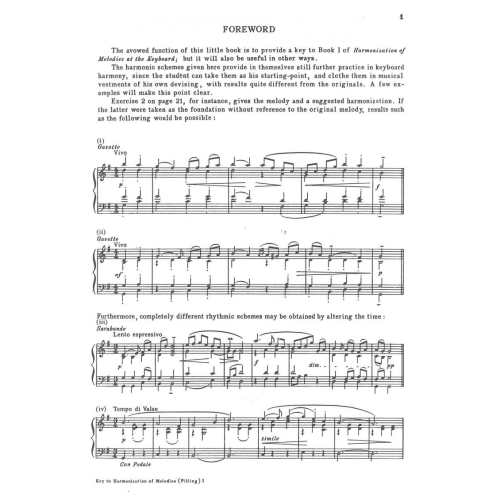 Key to Harmonization of Melodies at the Keyboard Book 1 - Pilling, Dorothy