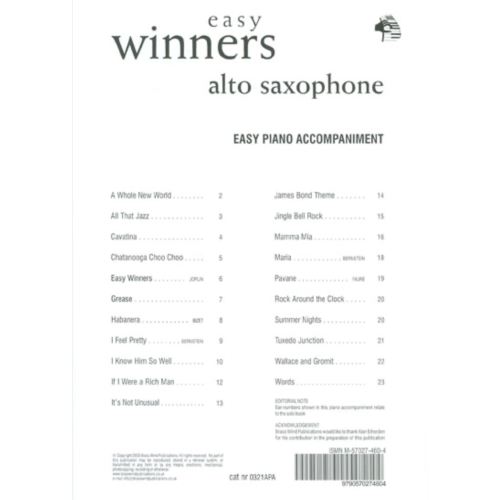 Easy Winners - Piano...