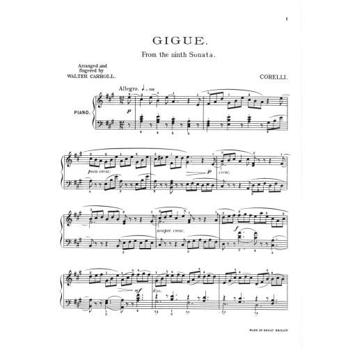 Gigue in A (Corelli) - Walter Carroll - Piano