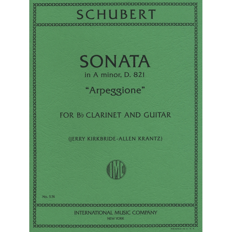 Schubert, Franz - SONATA Amin ARPEGGIONE Clar Gt 