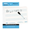 A4 mini dry-wipe music whiteboard with 3 pre-printed staves