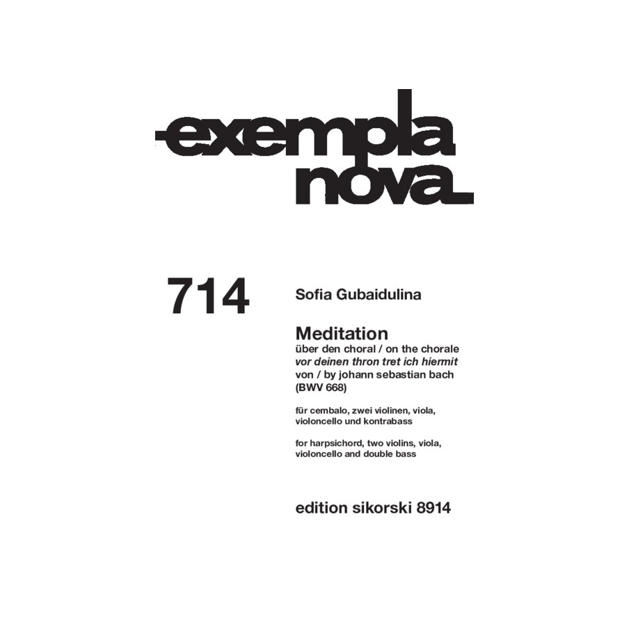 Gubaidulina, Sofia - Meditation 714
