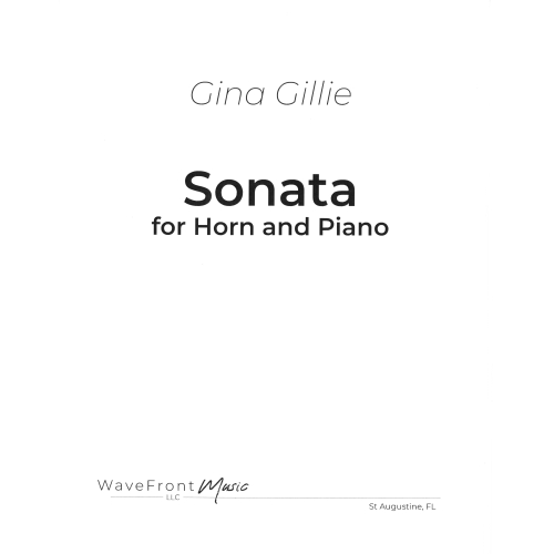 Gillie, Gina - Sonata for Horn