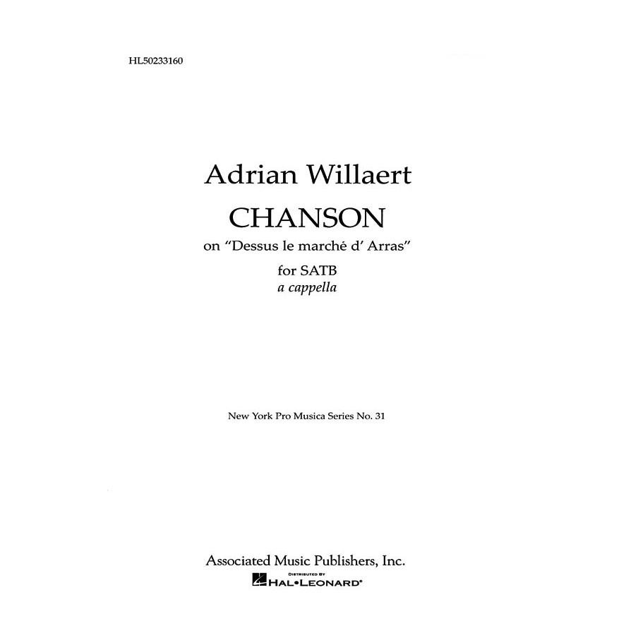 Willaert, Adrian - Dessus le Marché d'Arras