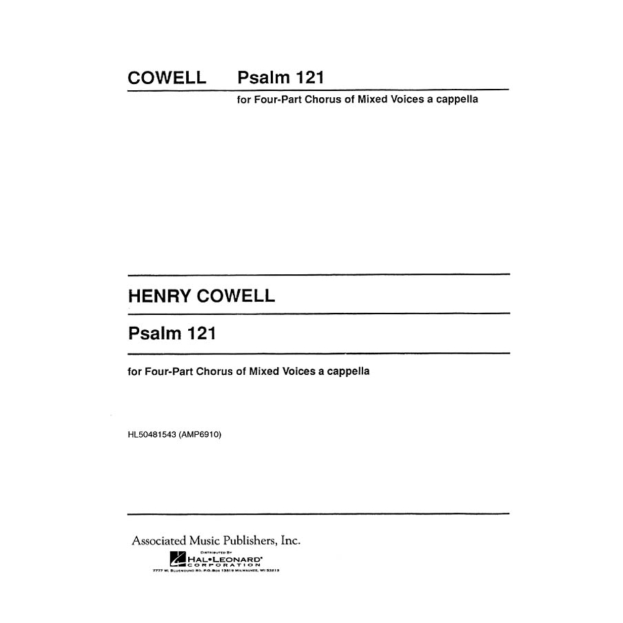 Cowell, Henry - Psalm 121 Unac Archive Edition