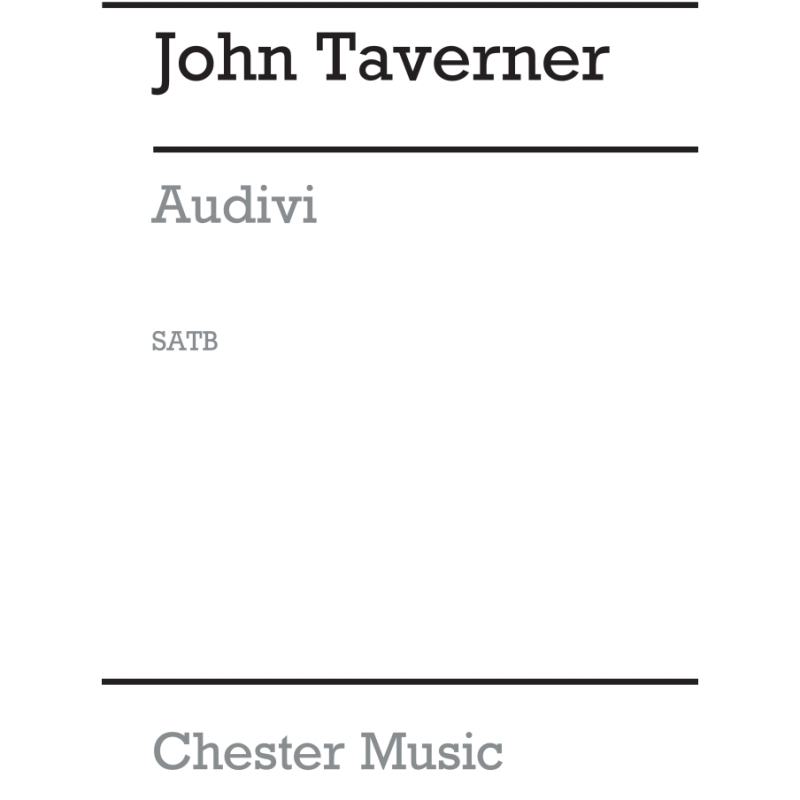 Taverner, John - Audivi (From Chester Motet Book 2-english)