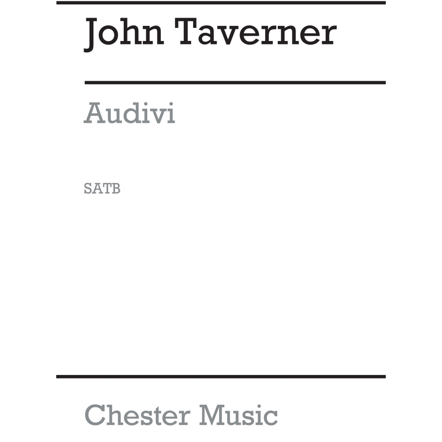 Taverner, John - Audivi (From Chester Motet Book 2-english)