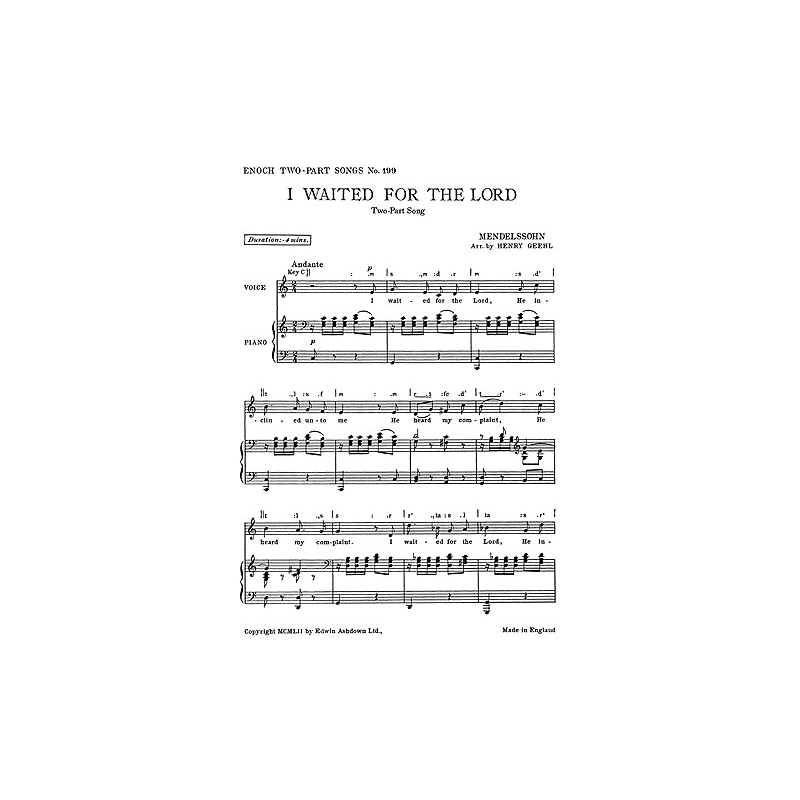 Bartholdy, Felix Mendelssohn - I Waited For The Lord