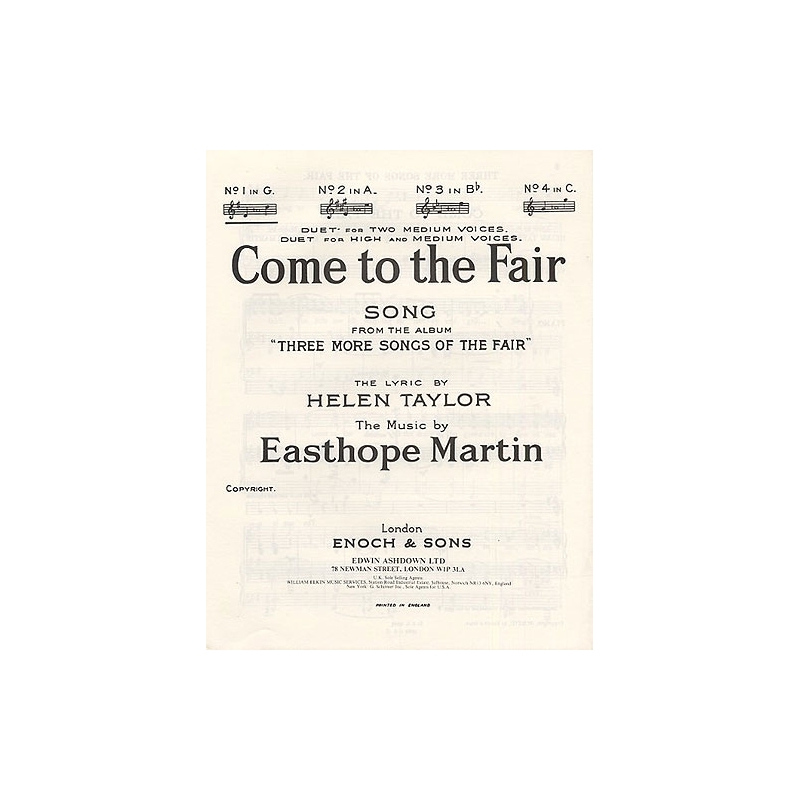 Easthope, Martin - Come To The Fair In G Major