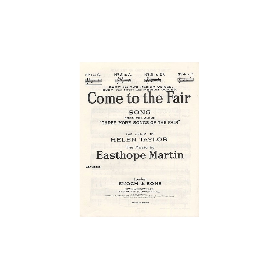 Easthope, Martin - Come To The Fair In G Major