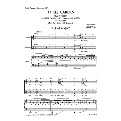 Geehl, Henry - Three Carols