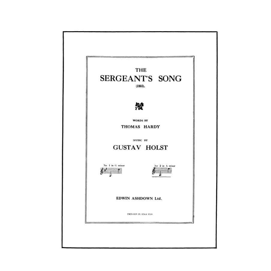 Holst, Gustav - The Sergeant's Song Op.15 No.3
