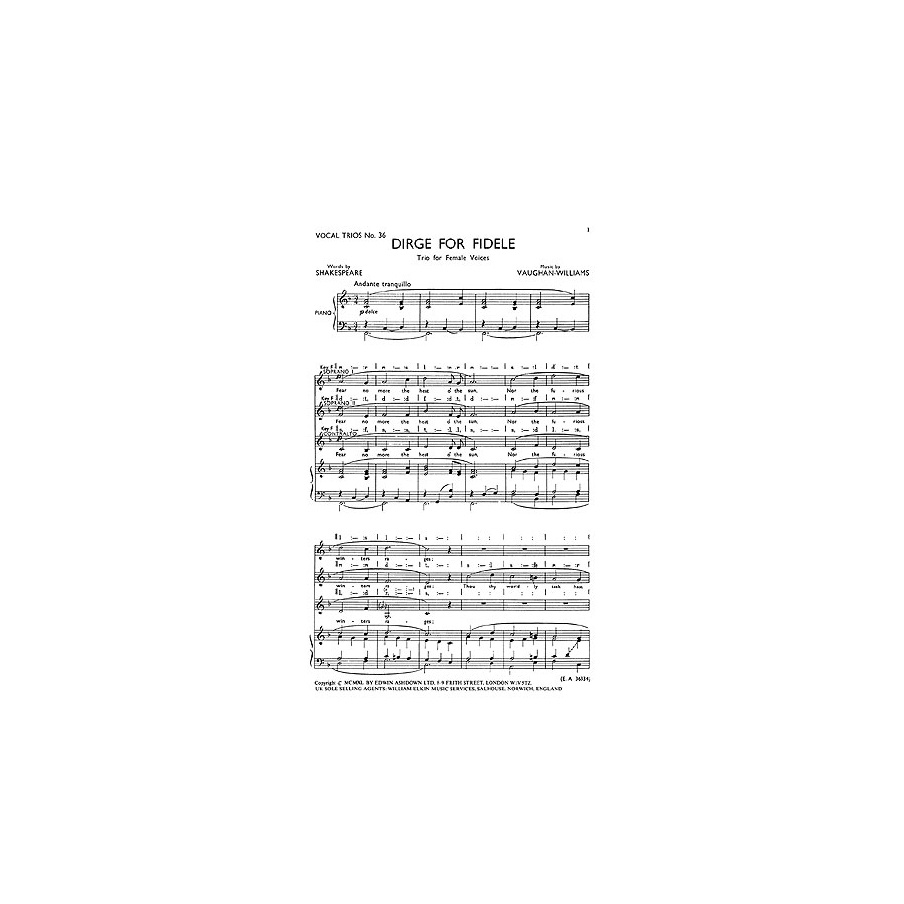 Williams, Ralph Vaughan - Dirge For Fidele