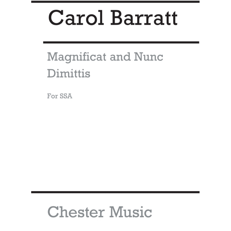 Barratt, Carol - Magnificat And Nunc Dimittis