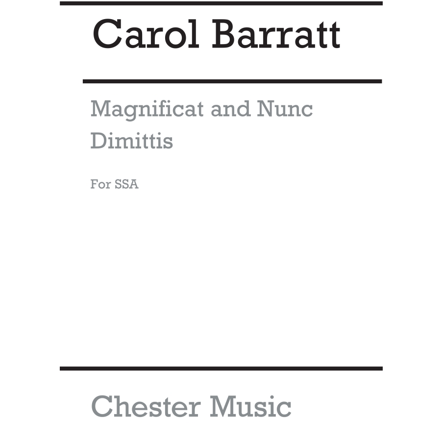 Barratt, Carol - Magnificat And Nunc Dimittis
