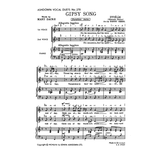 Dvořák, Antonín - Gipsy Song