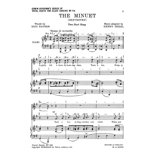 Beethoven, Ludwig - The Minuet