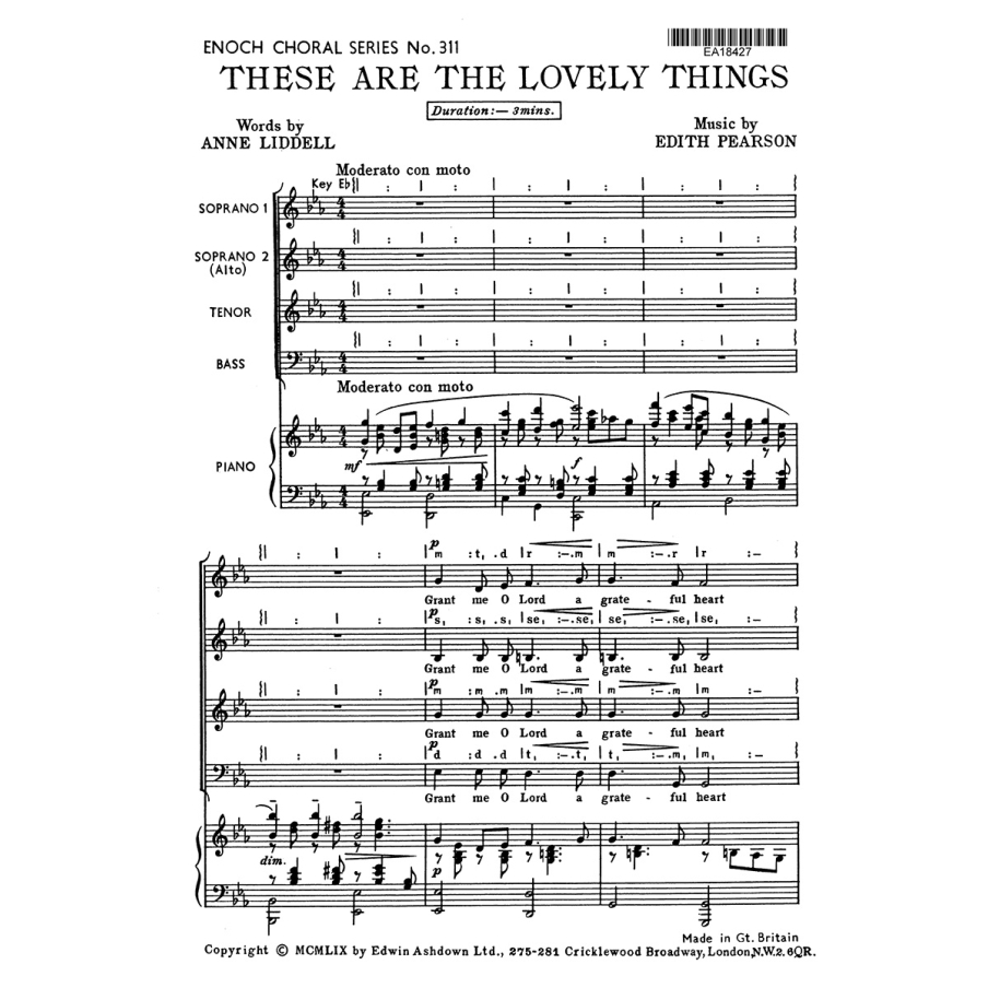 Pearson, Edith - These Are The Lovely Things