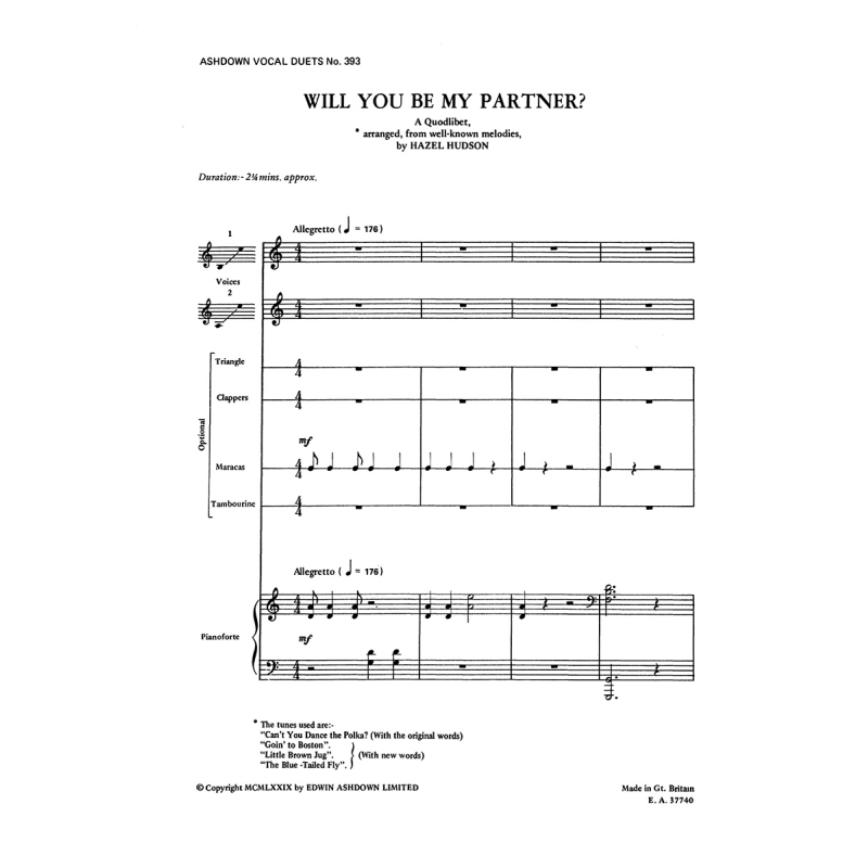 Hudson, Hazel - Will You Be My Partner
