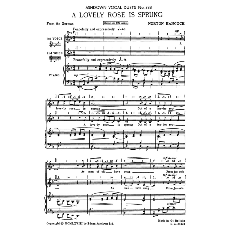 Hancock, N. - A Lovely Rose Is Sprung