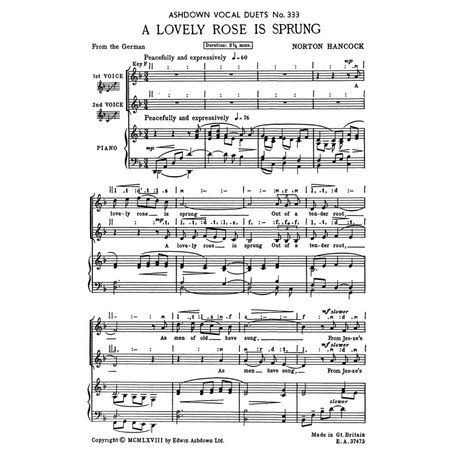Hancock, N. - A Lovely Rose Is Sprung
