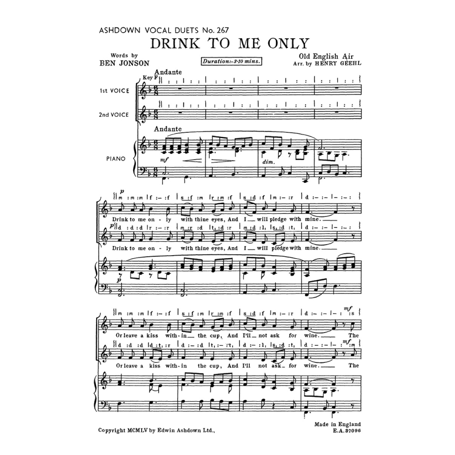 Drink To Me Only