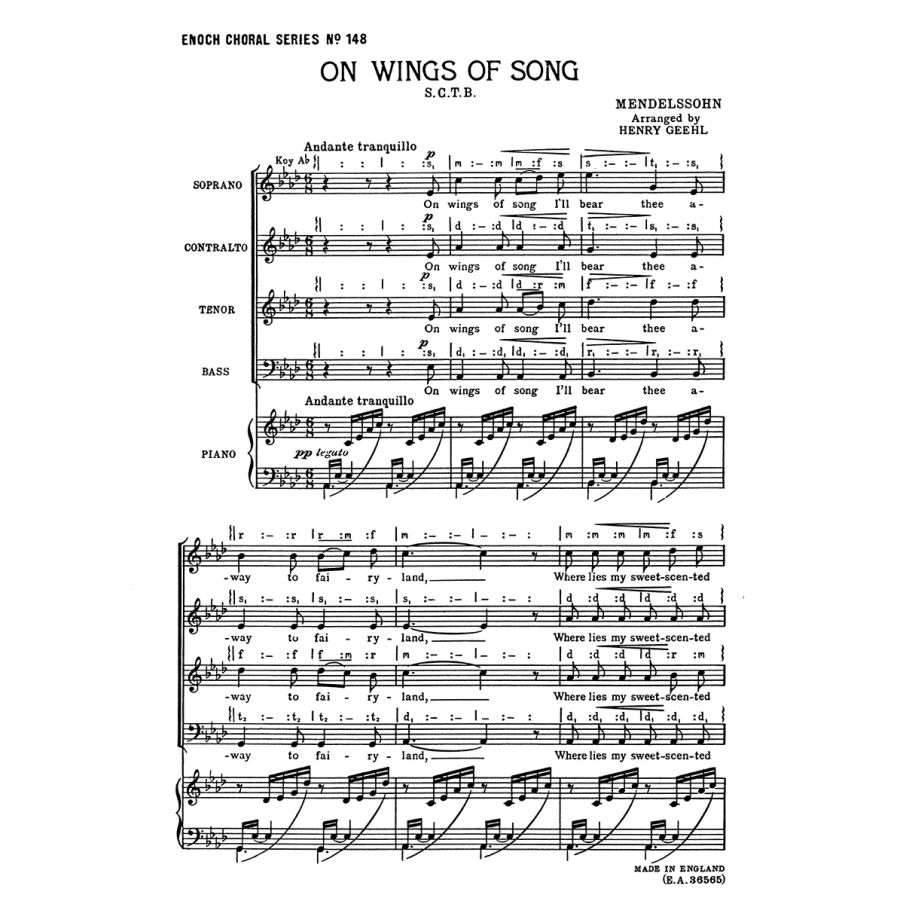 Bartholdy, Felix Mendelssohn - On Wings Of Song