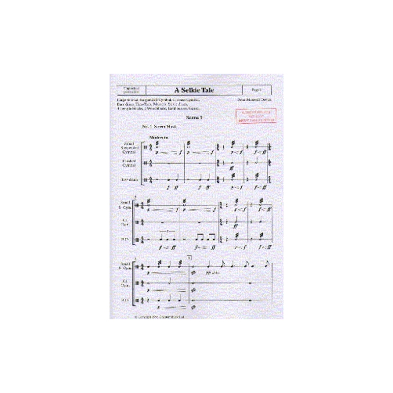 Davies, Peter Maxwell - A Selkie Tale - Unpitched Percussion
