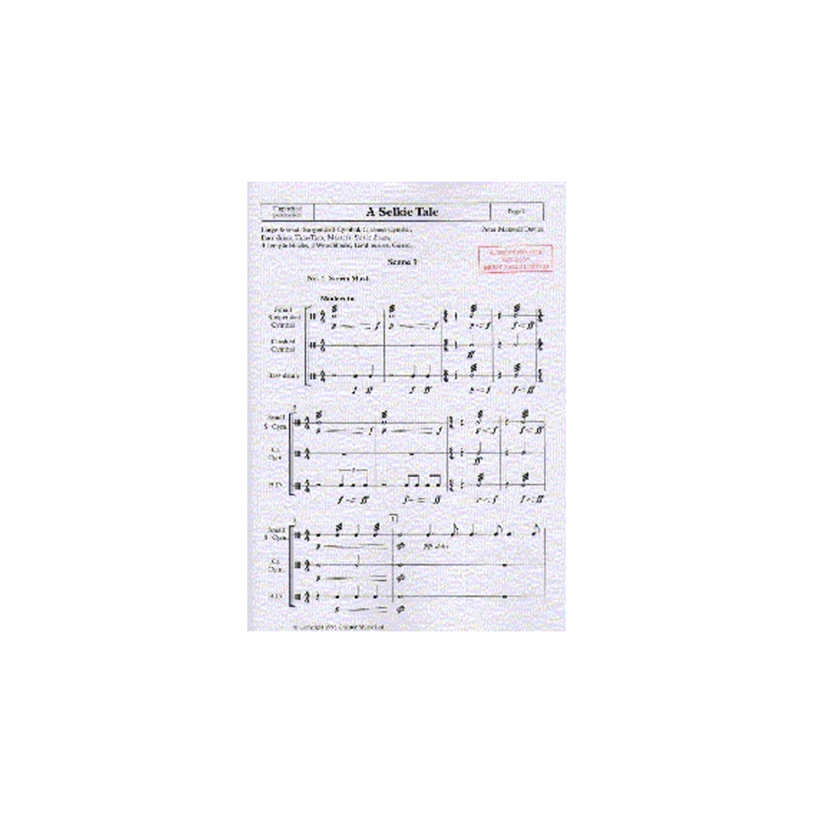 Davies, Peter Maxwell - A Selkie Tale - Unpitched Percussion