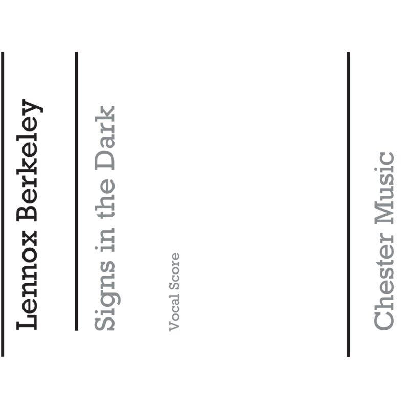 Berkeley, Lennox - Signs In The Dark Op.69