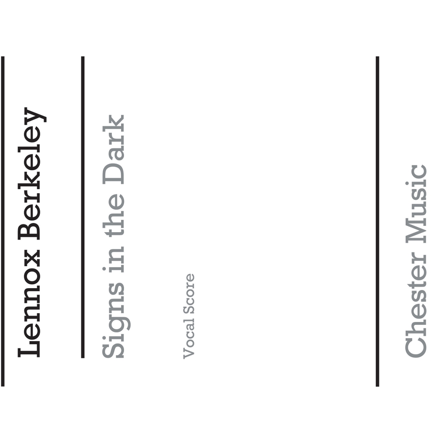 Berkeley, Lennox - Signs In The Dark Op.69