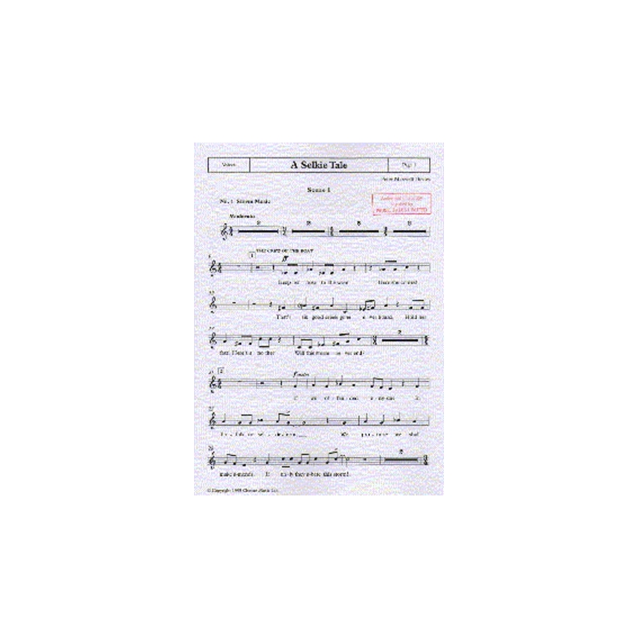 Davies, Peter Maxwell - A Selkie Tale - Vocal