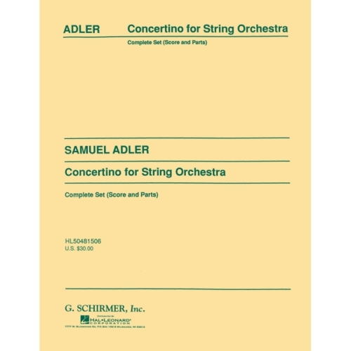 Adler, S. - Concertino for...