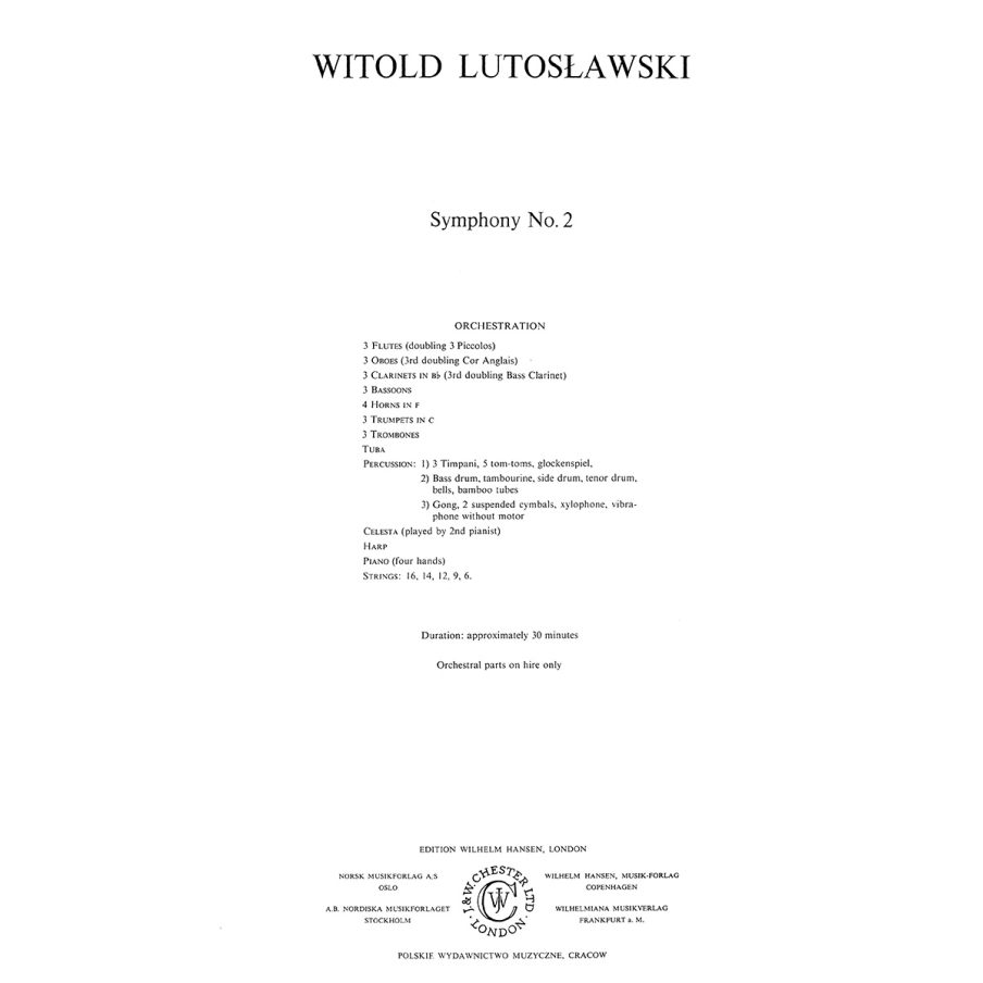 Lutoslawski, Witold - Symphony No.2