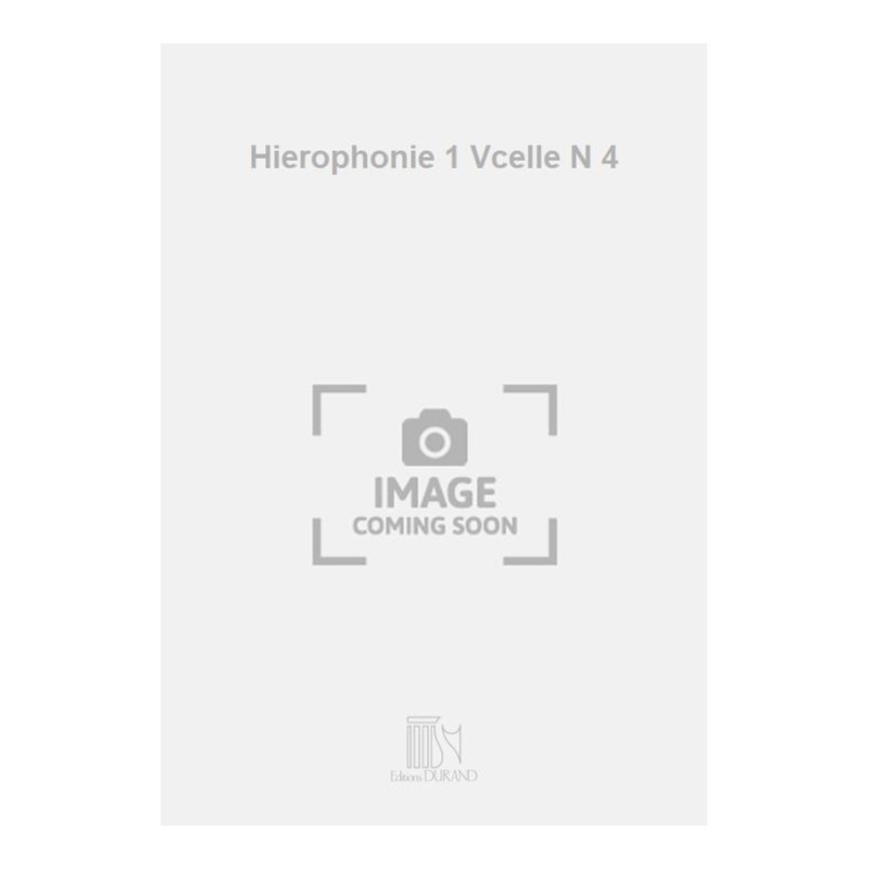 Taïra, Yoshihisa - Hierophonie 1 Vcelle N 4
