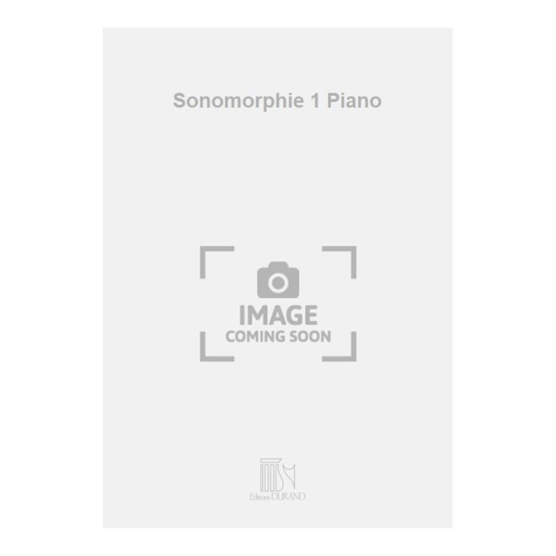 Taïra, Yoshihisa - Sonomorphie 1 Piano
