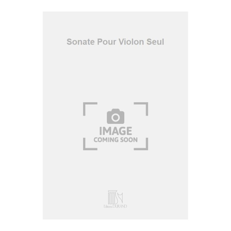 Taïra, Yoshihisa - Sonate Pour Violon Seul