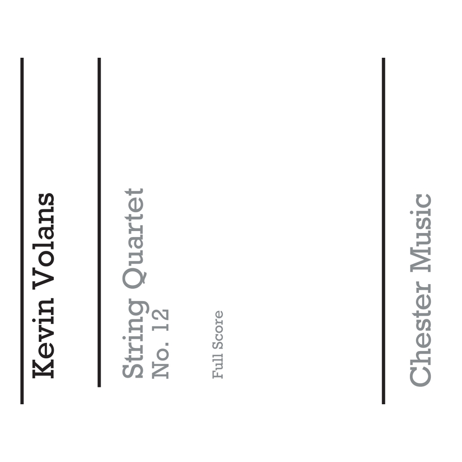Volans, Kevin - String Quartet No.12