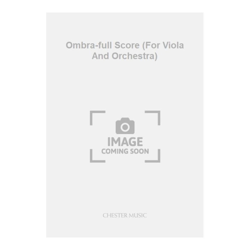 Hallgrímsson, Haflidi - Ombra-full Score (For Viola And Orchestra)